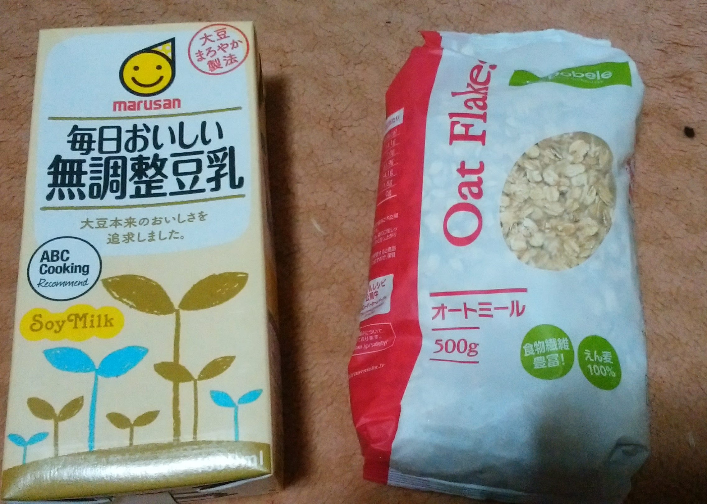 オートミールと豆乳